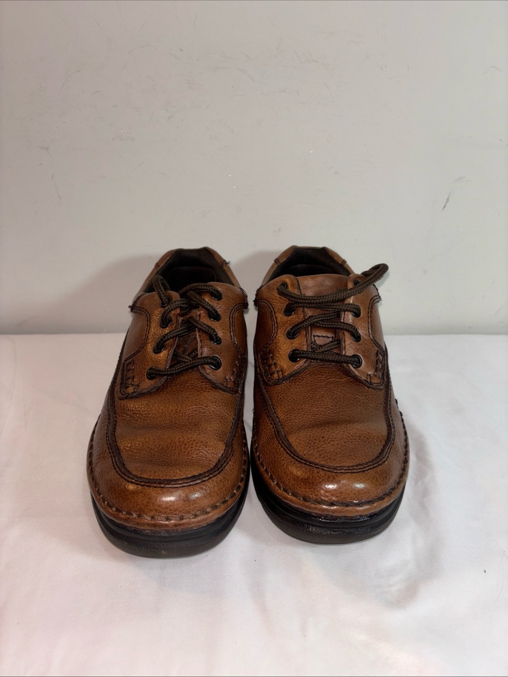 Nunn Bush Men's Brown Leather Casual Lace-Up Shoes. 7/10